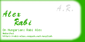 alex rabi business card